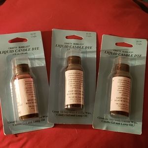 Set of 3 Candle Dyes Pink Purple Royal Blue